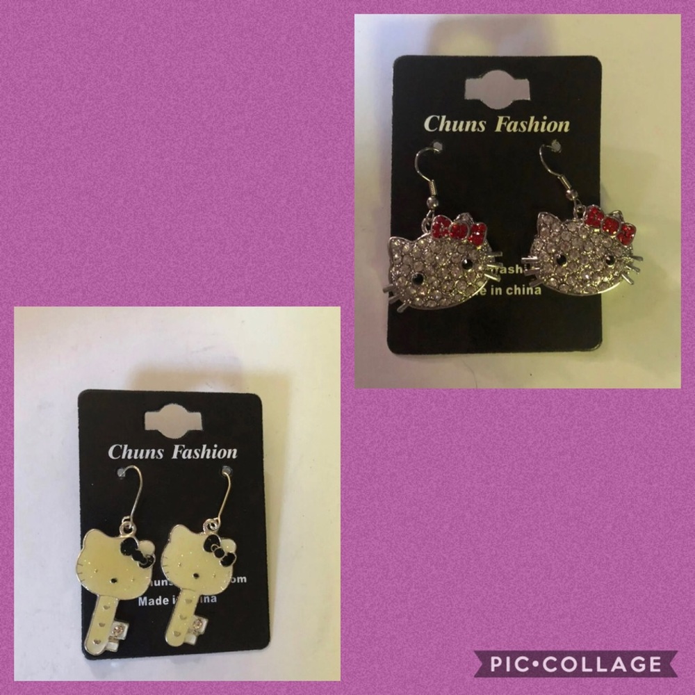 2 hello kitty earrings